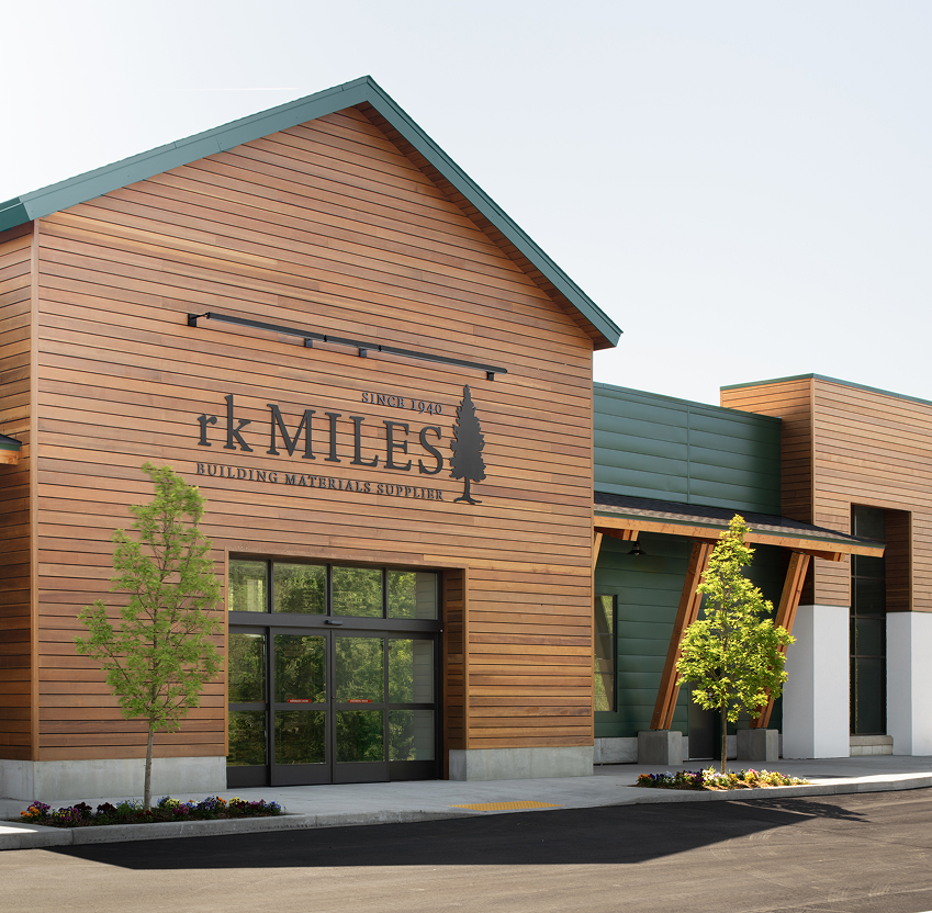 ICON® Douglas Fir wraps the exterior of rk Miles