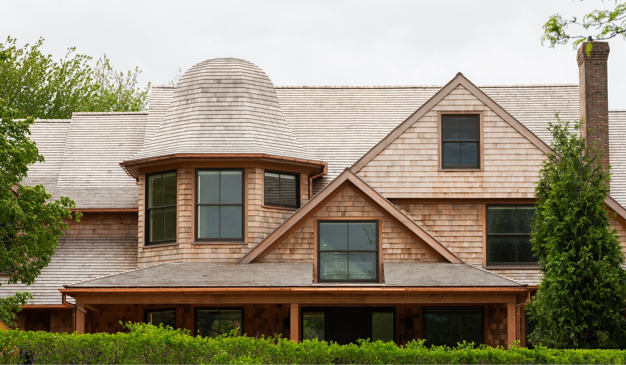 Wide photo of ICON® being used as Rake, Fascia, Soffit, Ceiling, Column wrap & Trim .