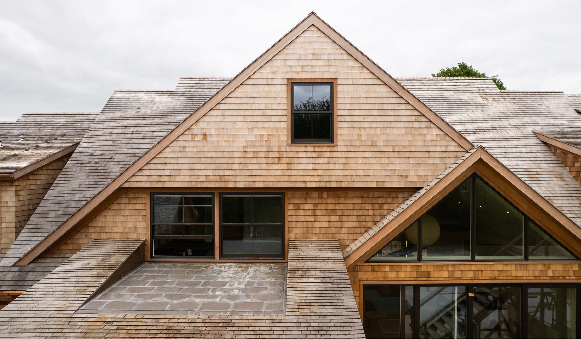 Wide photo of ICON® being used as Rake, Fascia, Soffit, Ceiling, Column wrap & Trim.