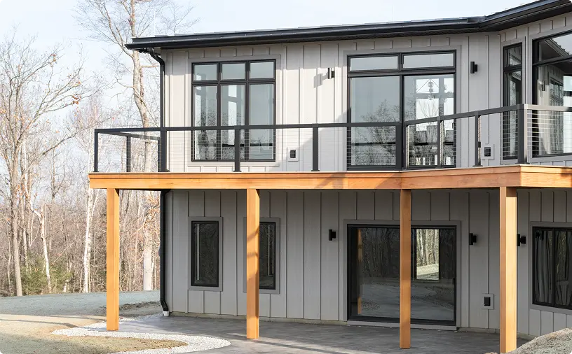 The beams and deck facia were wrapped in ICON.