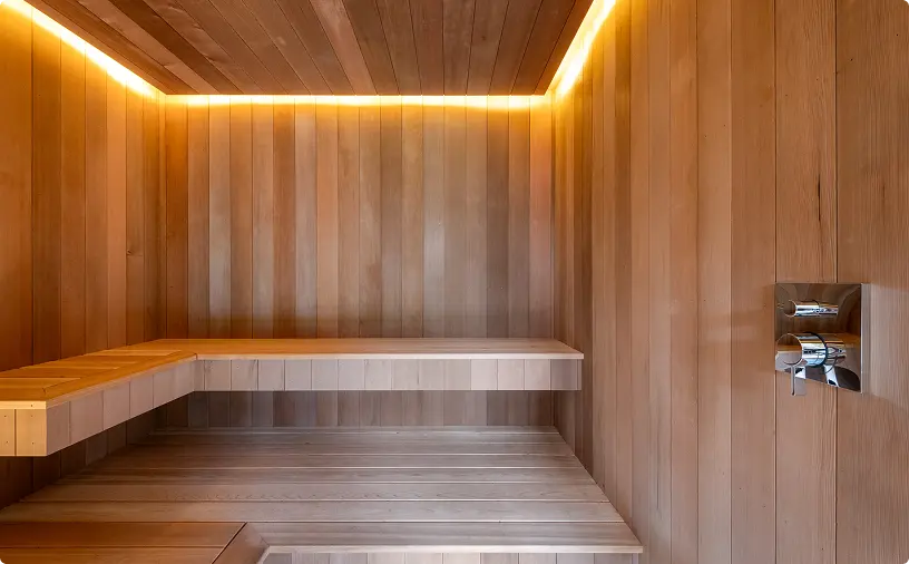 ICON's durability made it a great choice for the custom sauna.
